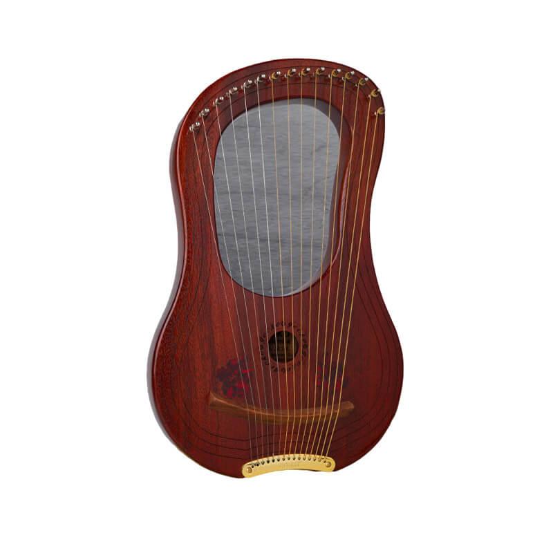 gecko 15 strings lyre harp g key - curly maple & mahogany core wooden 15 string (g key) / mahogany core / gk-15m
