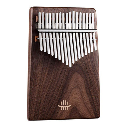 MiSoundofNature 17 Key Flat Board Kalimba Thumb Piano, American Black Walnut Wedge-shaped Single Board C Tone Kalimba Instrument - MiSoundofNature