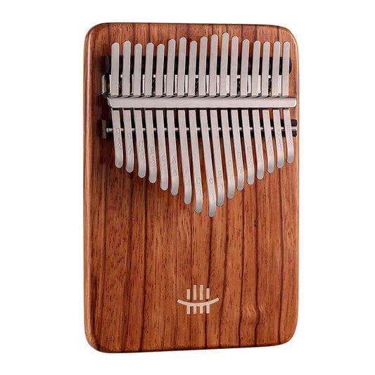 MiSoundofNature 17 Key Flat Board Kalimba Thumb Piano, Gabonese Rosewood Guibourtia Single Board Arc Chamfering C Tone Kalimba Instrument - MiSoundofNature