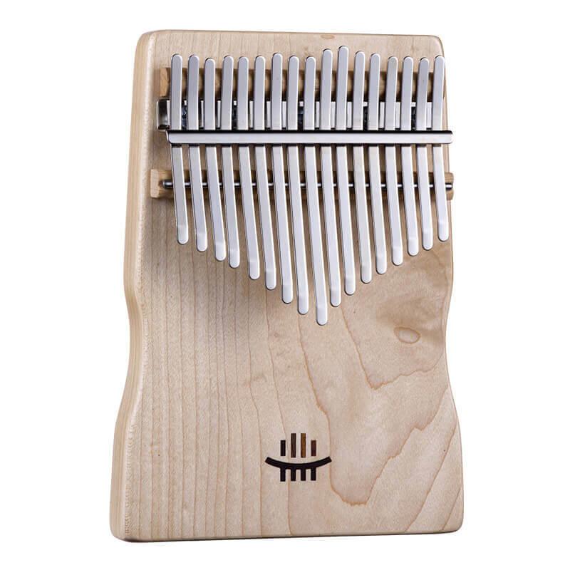 MiSoundofNature 17 Key Flat Board Kalimba Thumb Piano, Maple S-Plate Single Board C Tone Kalimba Instrument - MiSoundofNature