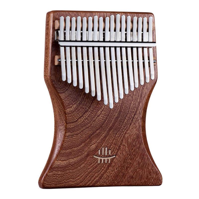 MiSoundofNature 17 Key Flat Board Kalimba Thumb Piano, Sapele Cup Plate Single Board C Tone Kalimba Instrument - MiSoundofNature