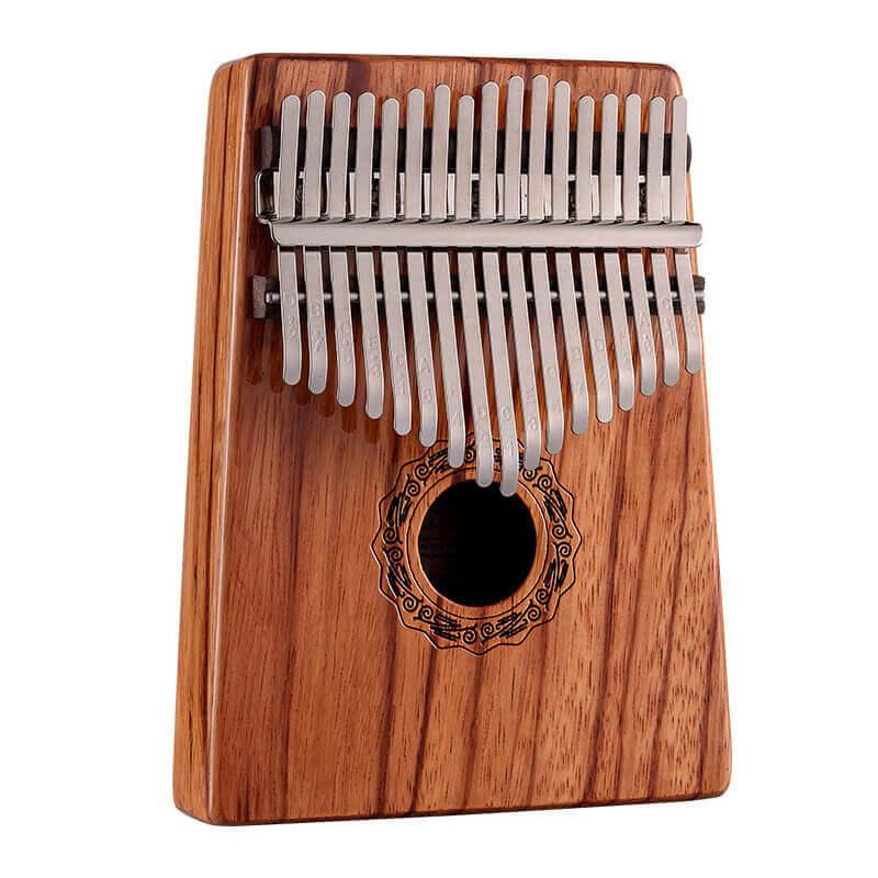MiSoundofNature 17 Key Hollow Kalimba Thumb Piano, Gabonese Rosewood Guibourtia Box Resonace Single Board Trepanning C Tone Kalimba Instrument - MiSoundofNature