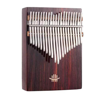 MiSoundofNature 21 Key Hollow Kalimba Thumb Piano, Box Resonace Rosewood Wood Kalimba Instrument Trepanning C Tone With a Hole at The Bottom - MiSoundofNature
