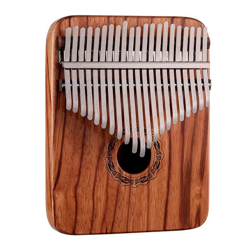 MiSoundofNature 21 Key Hollow Kalimba Thumb Piano, Gabonese Rosewood Guibourtia Box Resonace Single Board Trepanning C Tone Kalimba Instrument - MiSoundofNature