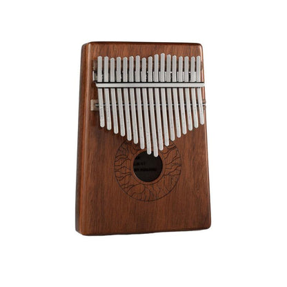 MiSoundofNature Huashu 17 Key Hollow Kalimba Thumb Piano, Acacia Round Hole Opening Box Resonace Single Board Trepanning C Tone Kalimba Instrument - MiSoundofNature