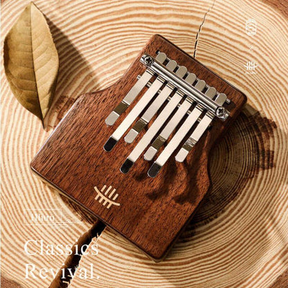 MiSoundofNature Mini 7 Key Chord Plate Thumb Piano Kalimba, American Black Walnut Portable Finger Piano For Kids & Adult Beginners - MiSoundofNature
