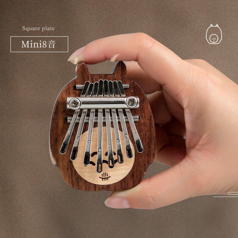 MiSoundofNature Mini 8 Key Thumb Piano Kalimba, Walnut & Maple Totoro Portable Finger Piano For Kids & Adult Beginners - MiSoundofNature