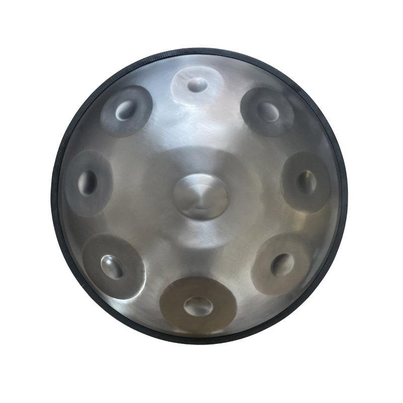 MiSoundofNature Mini Handpan Drum High-end Stainless Steel Handmade Kurd Scale G Minor 9 Notes 18 Inches, Available in 432 Hz and 440 Hz - MiSoundofNature