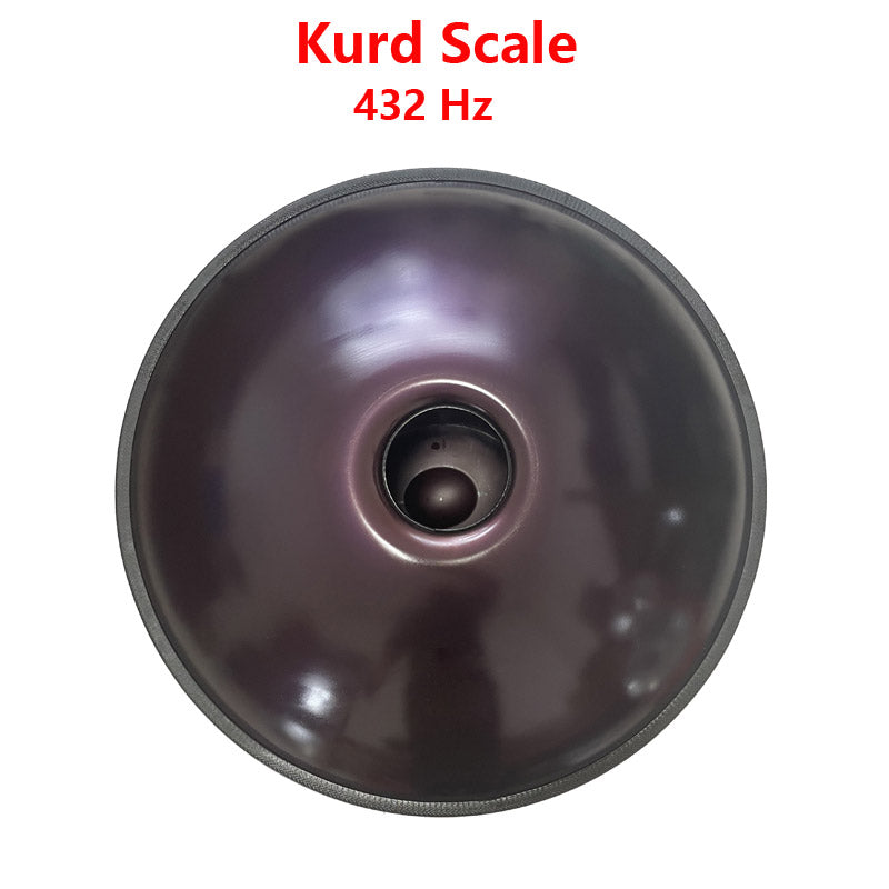 HLURU Handpan Hand Pan Drum Kurd Scale / Celtic Scale D Minor 22 Inch 9 Notes Featured High-end Nitride Steel Percussion Instrument, Available in 432 Hz and 440 Hz